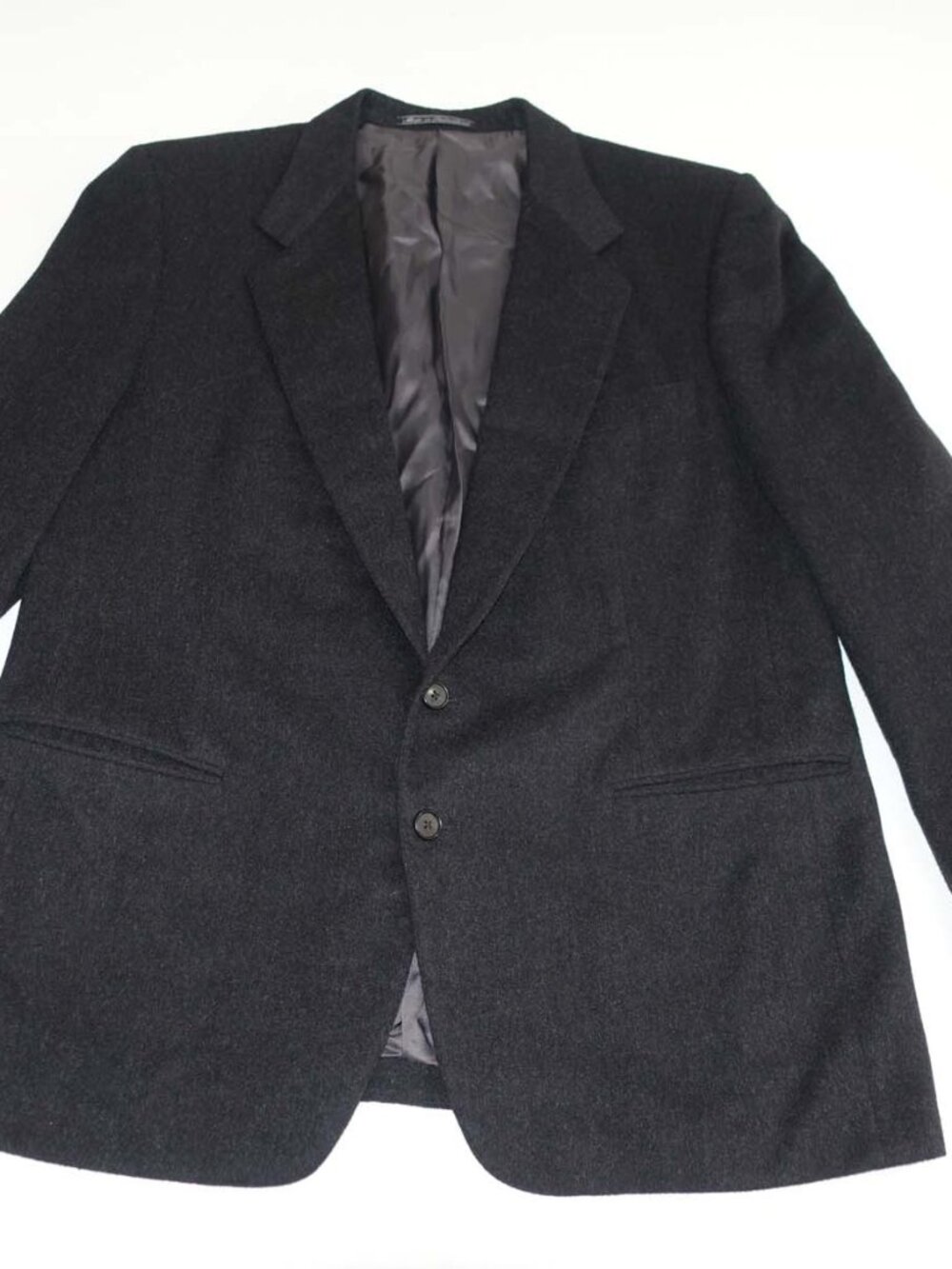 Ermenegildo Zegna Men's 100% Cashmere Sport Coat Size 46 Regular Charcoal Gray